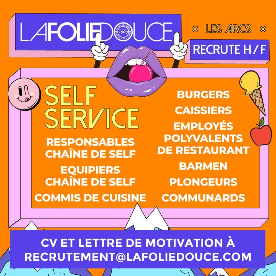 Recrutement folie Douce postes Self Service