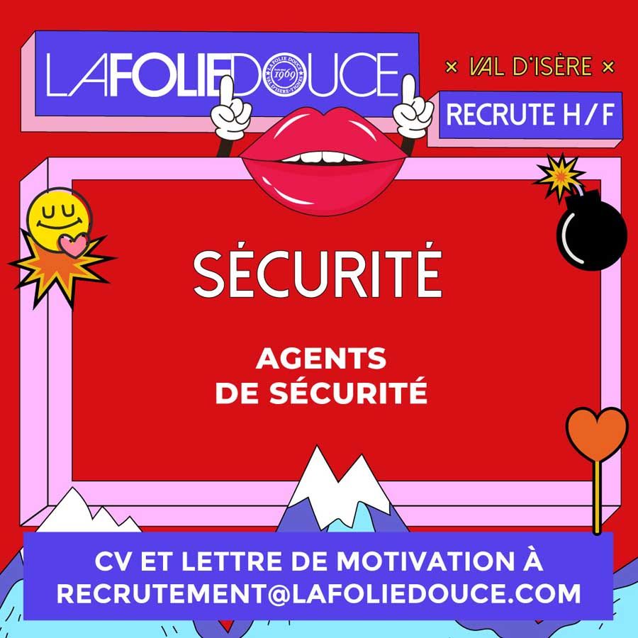 Recrutement folie Douce postes shop val d'isere